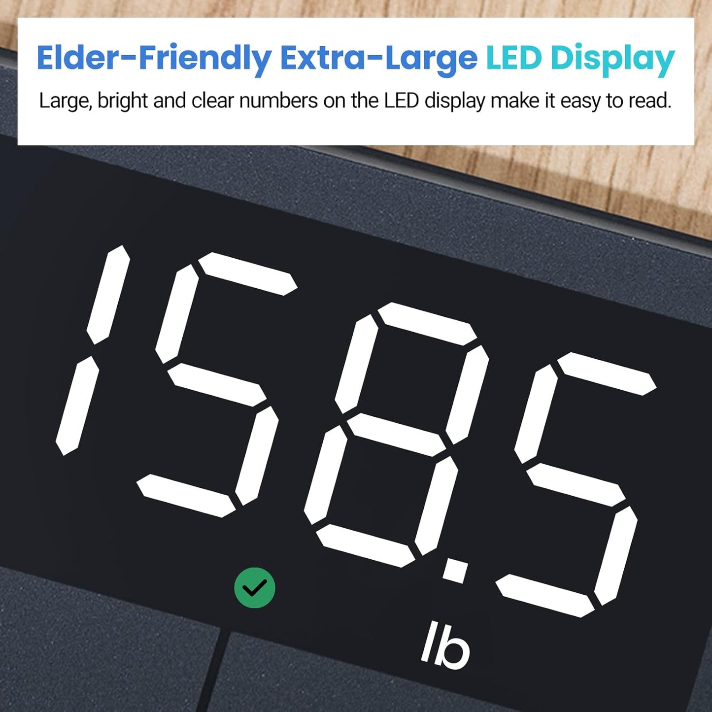 Scale for Body Weight, Digital Bathroom Scales for People, Most Accurate to 0.05Lb, Bright LED Display & Large Clear Numbers, Upgraded Quality for the Elderly Safe Home Use, 400 Lbs