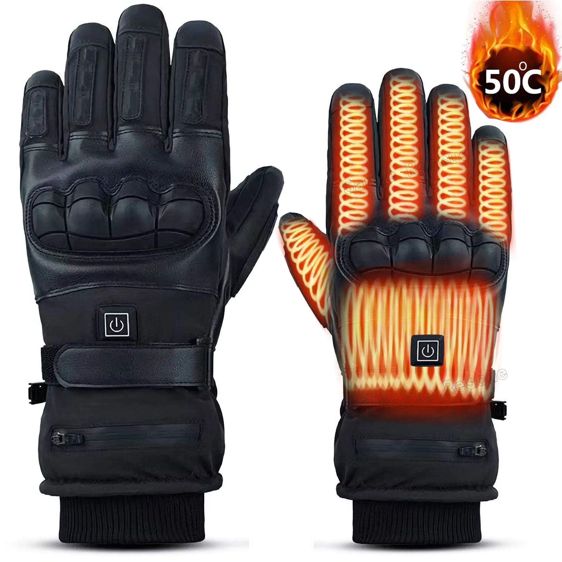 Electric Heated Gloves Thermal Heat Gloves Winter Warm Skiing Snowboarding Hunting Fishing Waterproof Heated Rechargeable Gloves