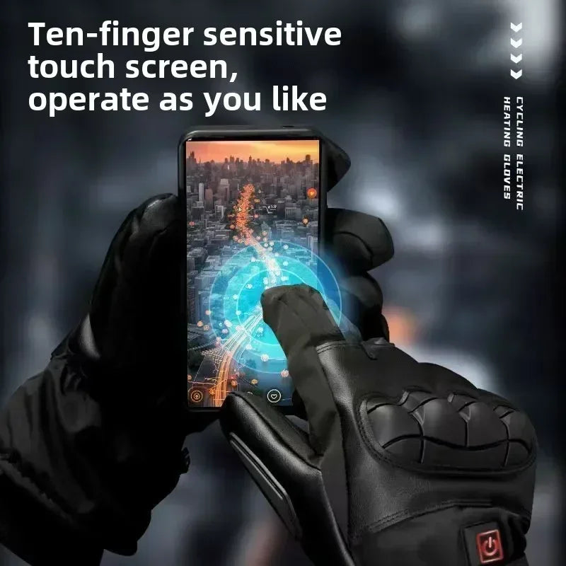 Electric Heated Gloves Thermal Heat Gloves Winter Warm Skiing Snowboarding Hunting Fishing Waterproof Heated Rechargeable Gloves